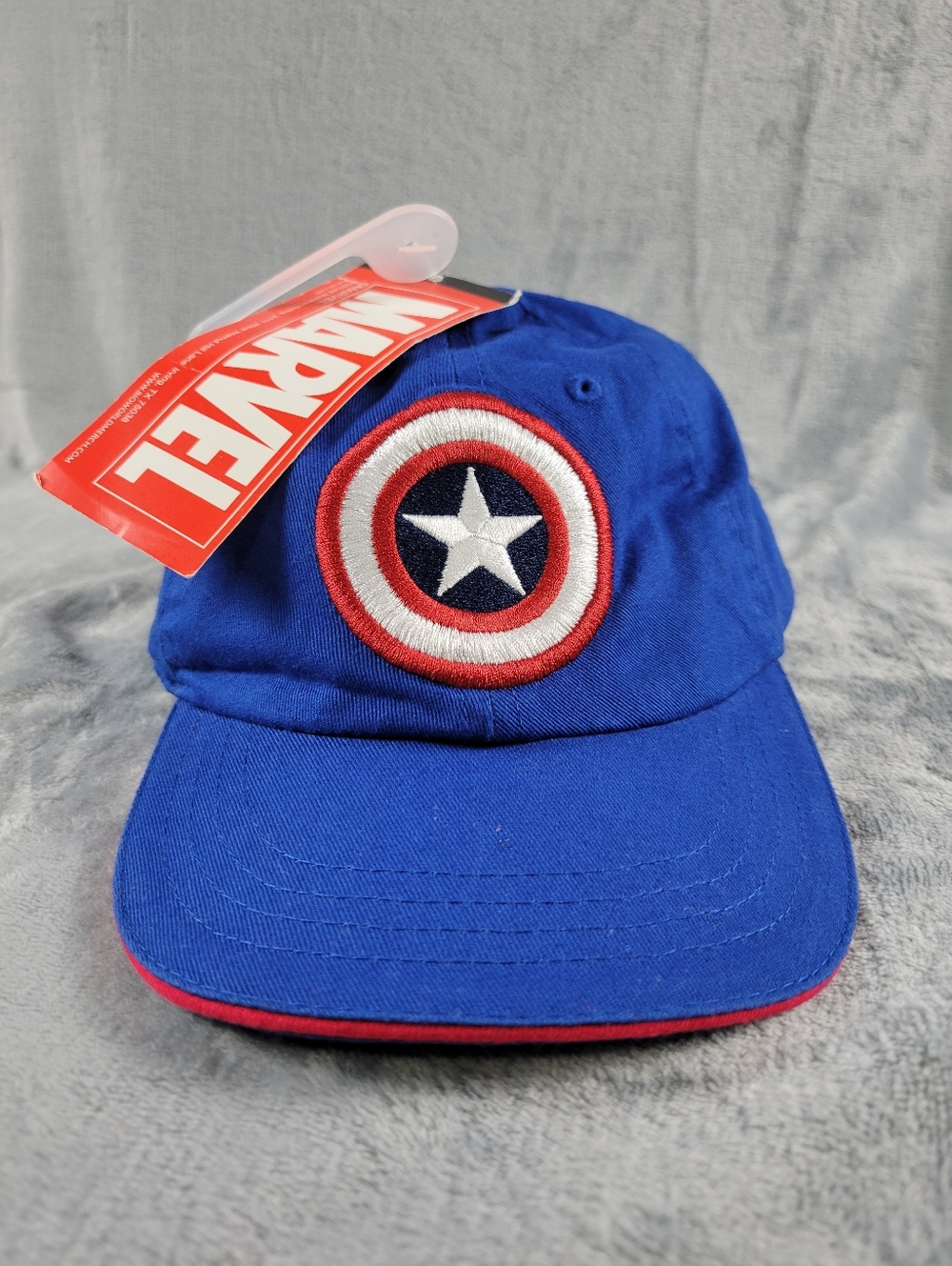 Marvel Captain America Blue Embroidered Logo Hat Cap Youth Size L